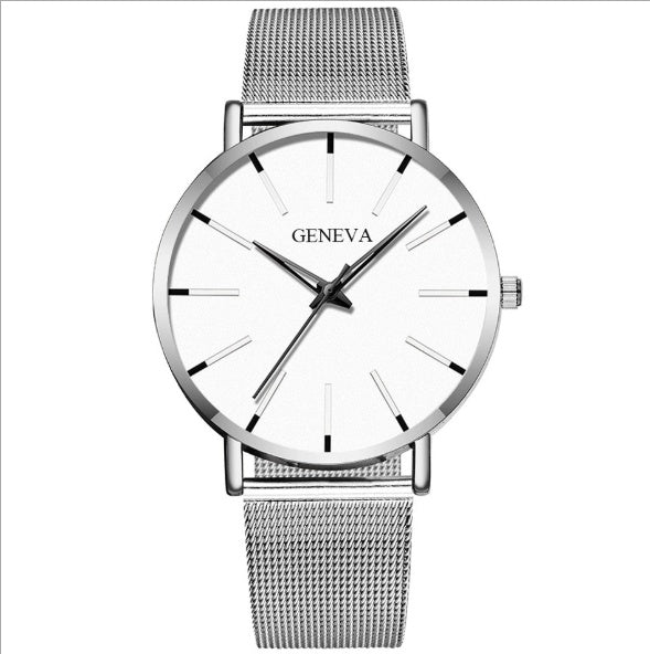 Mesh strap quartz watch