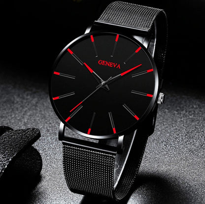 Mesh strap quartz watch