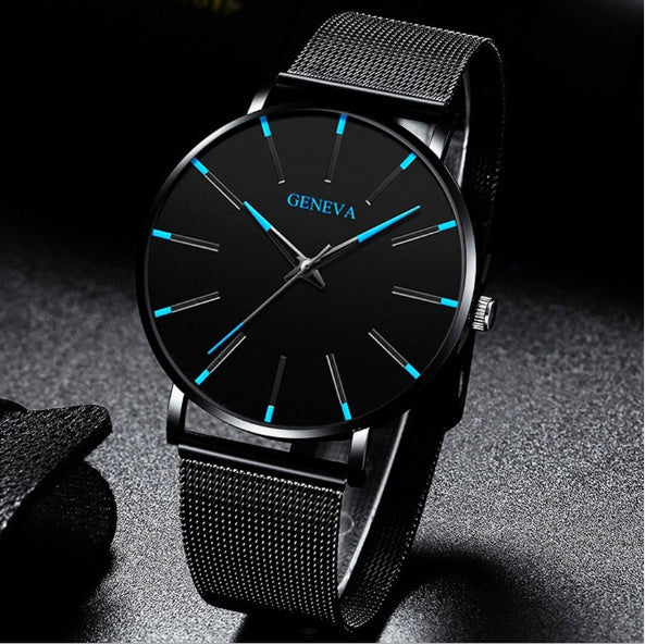 Mesh strap quartz watch