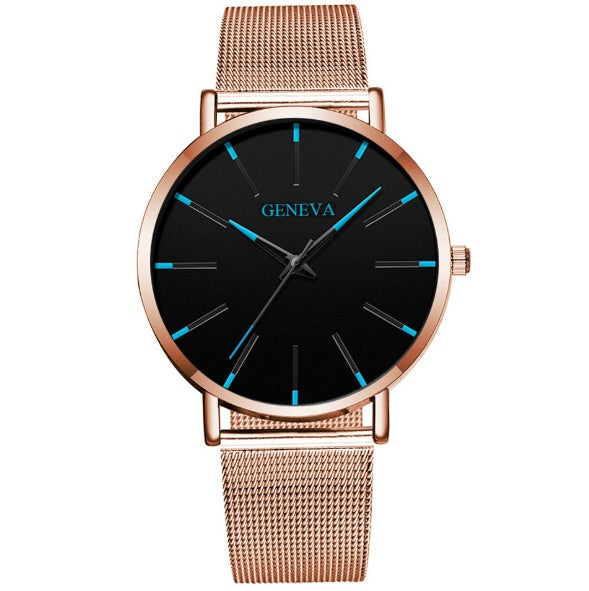 Mesh strap quartz watch